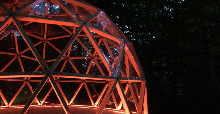 Geodome auf dem Abenteuerwerkstatt Gel&auml;nde